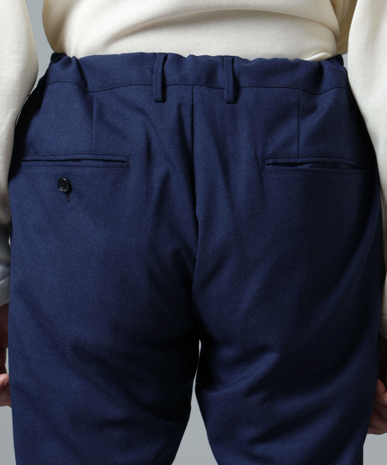 「N TROUSERS PREMIUM」RENURウール混洗えるサキソニーパンツ(セットアップ可)