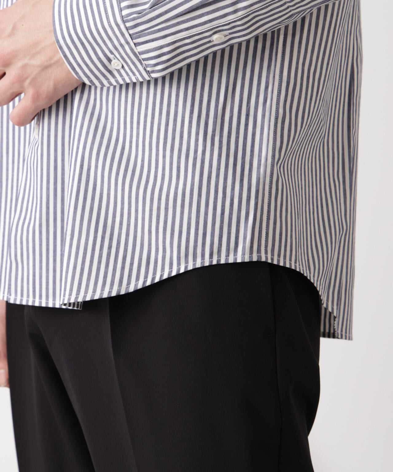 「N shirt」Anti Soaked(R) 汗染み防止セミワイドカラーシャツ長袖