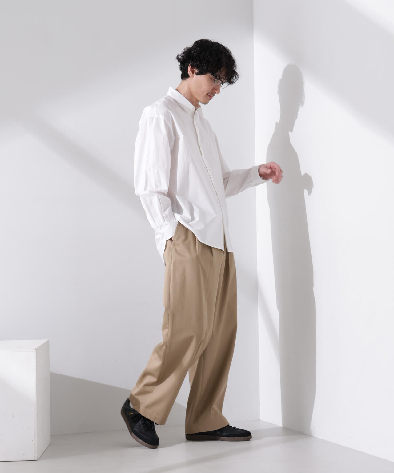 「大人のワイドシャツ」レギュラーカラー 長袖