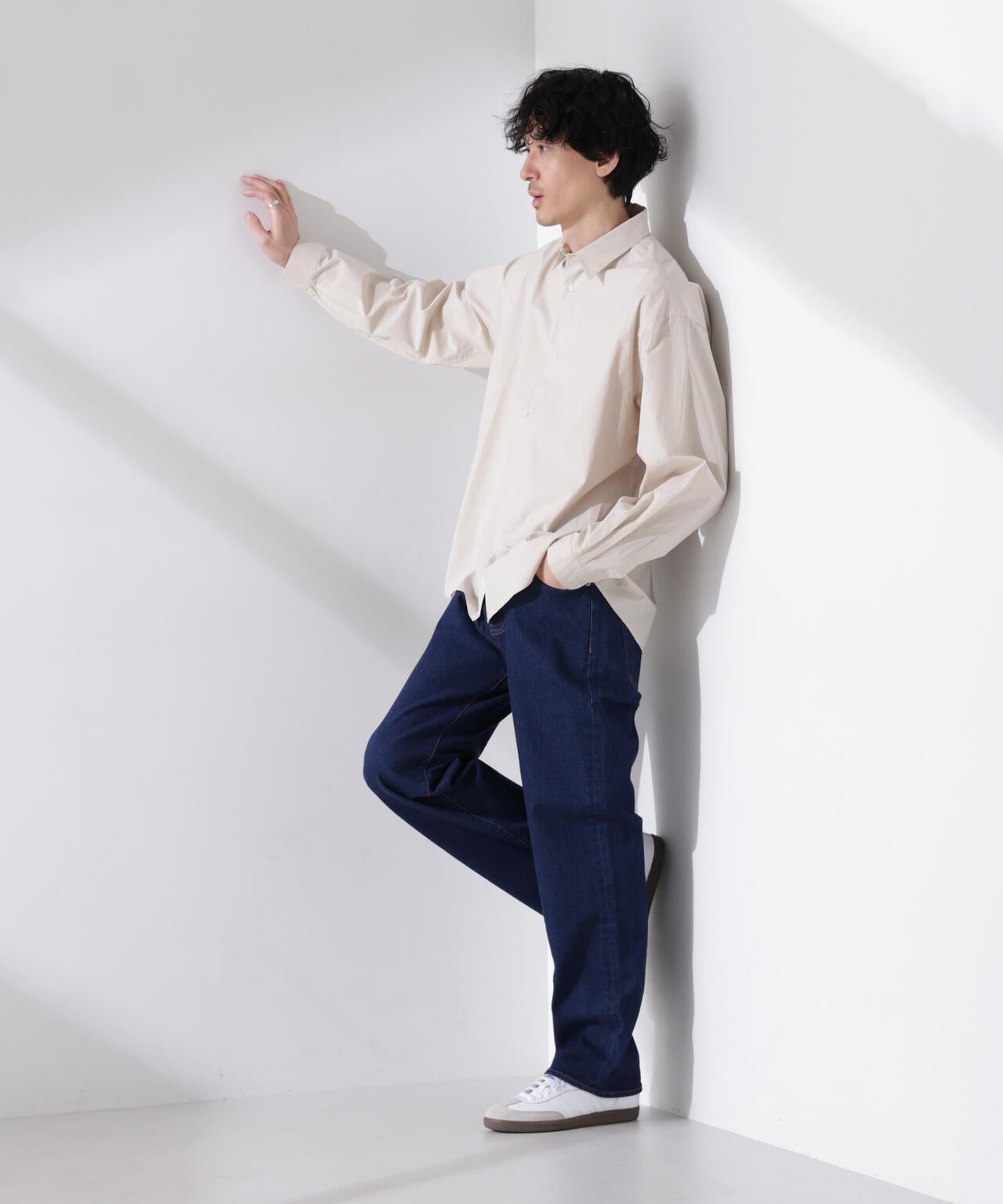 「大人のワイドシャツ」レギュラーカラー 長袖