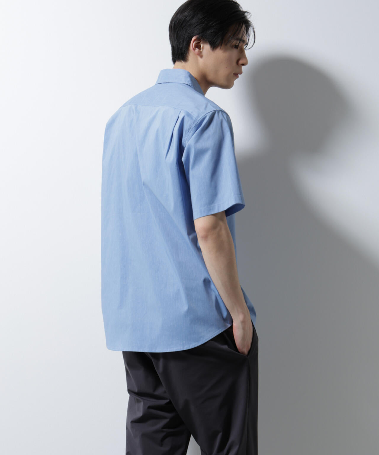 「ICE FLOW LINEN」レギュラーカラーシャツ 半袖