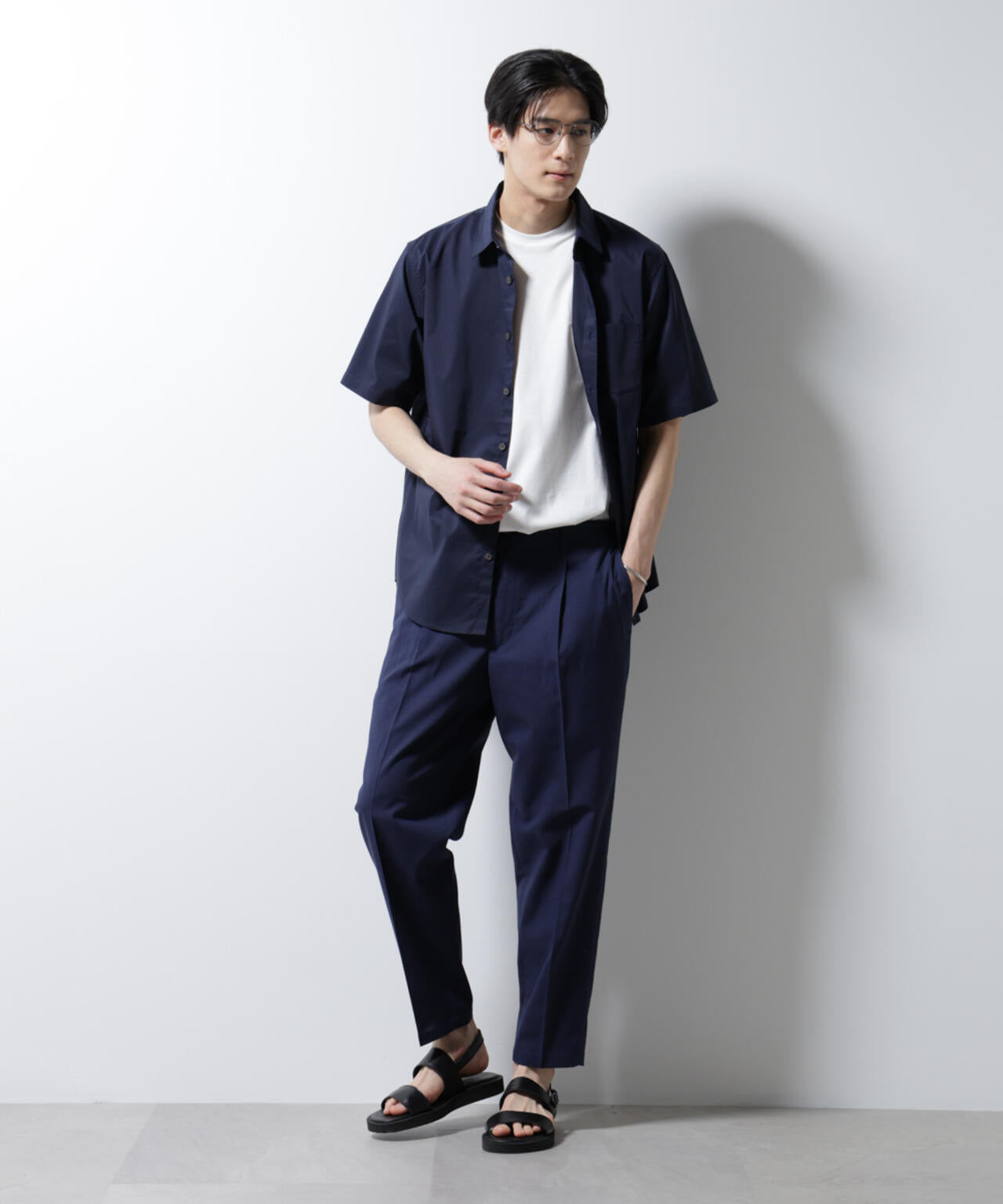 「ICE FLOW LINEN」レギュラーカラーシャツ 半袖