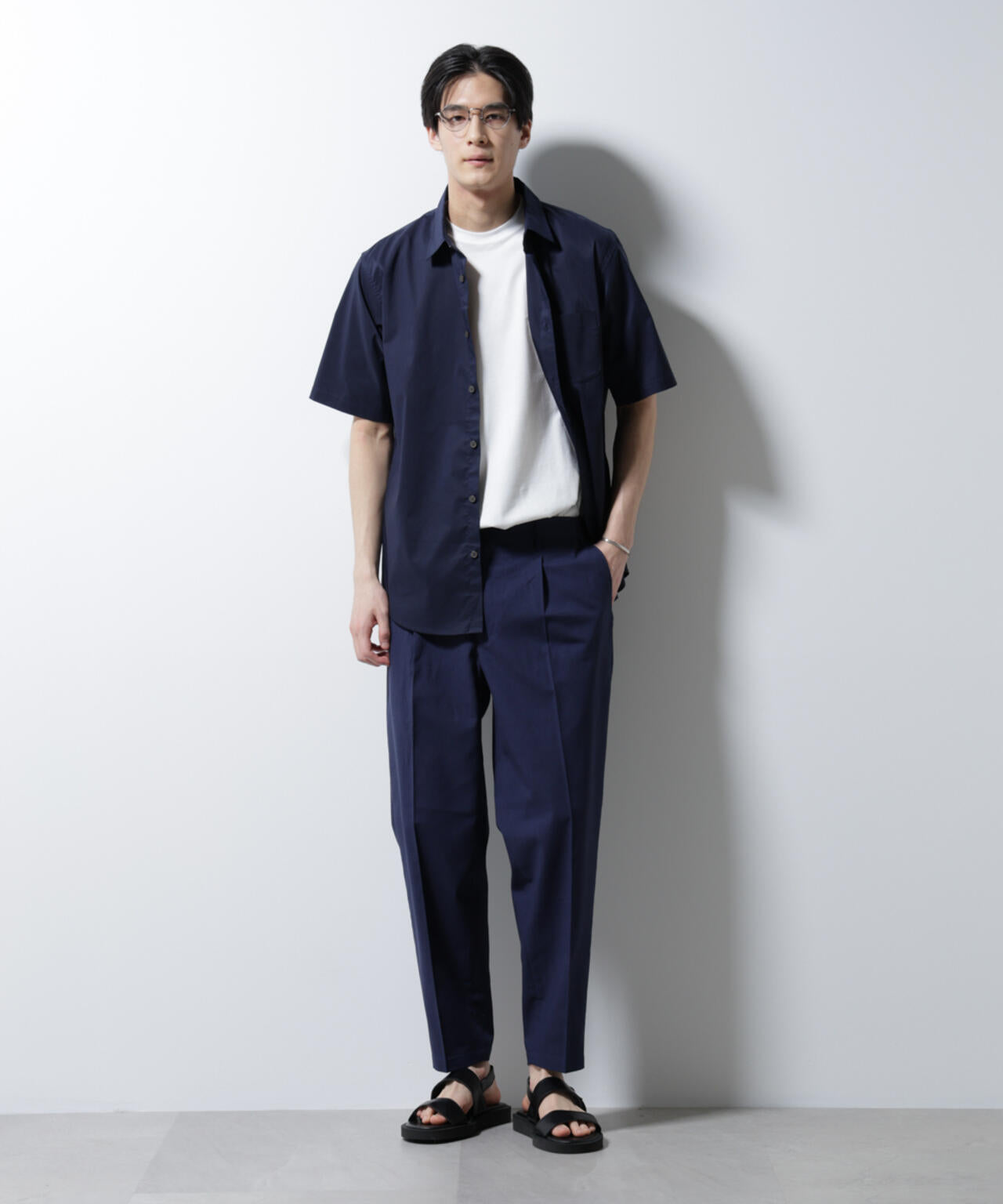 「ICE FLOW LINEN」レギュラーカラーシャツ 半袖