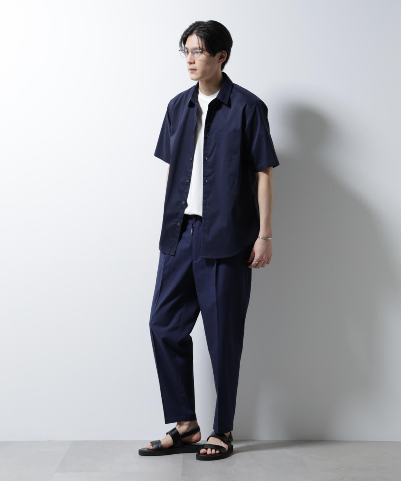 「ICE FLOW LINEN」レギュラーカラーシャツ 半袖