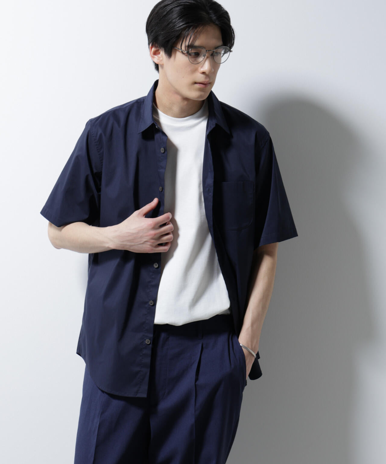 「ICE FLOW LINEN」レギュラーカラーシャツ 半袖