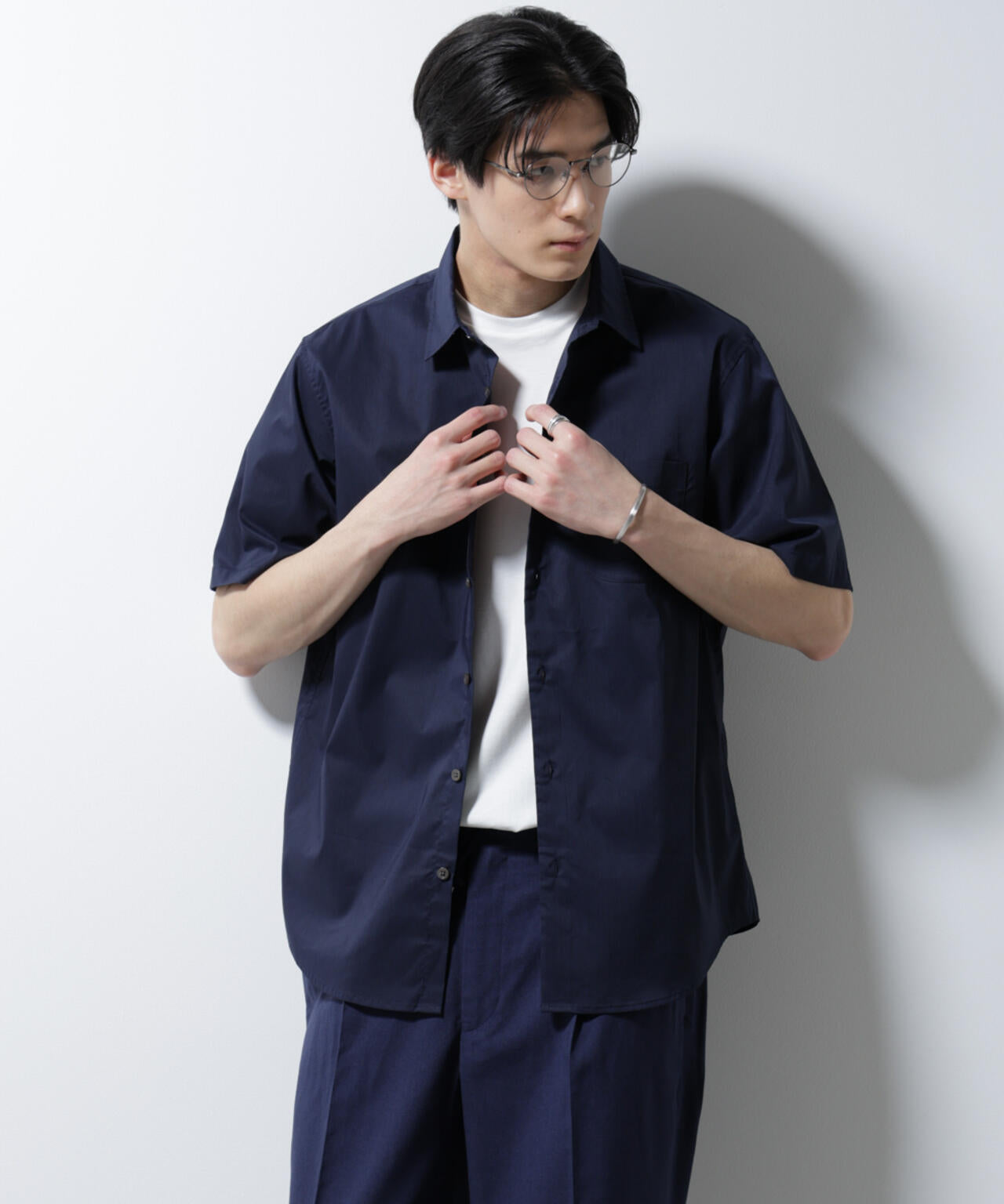 「ICE FLOW LINEN」レギュラーカラーシャツ 半袖