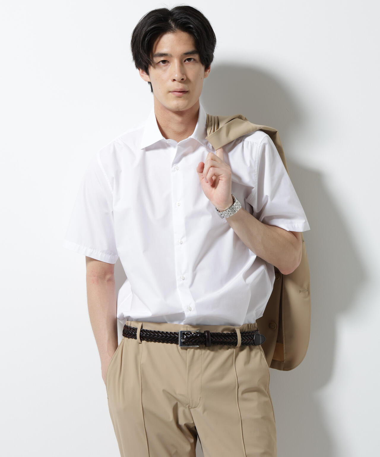 「N shirt」 速乾 セミワイドカラーシャツ半袖
