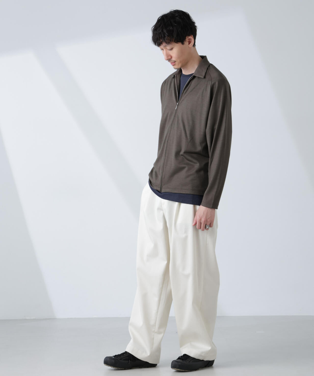 「ALL-DAYS COMFORT 100% WOOL」 ZIPプルオーバー