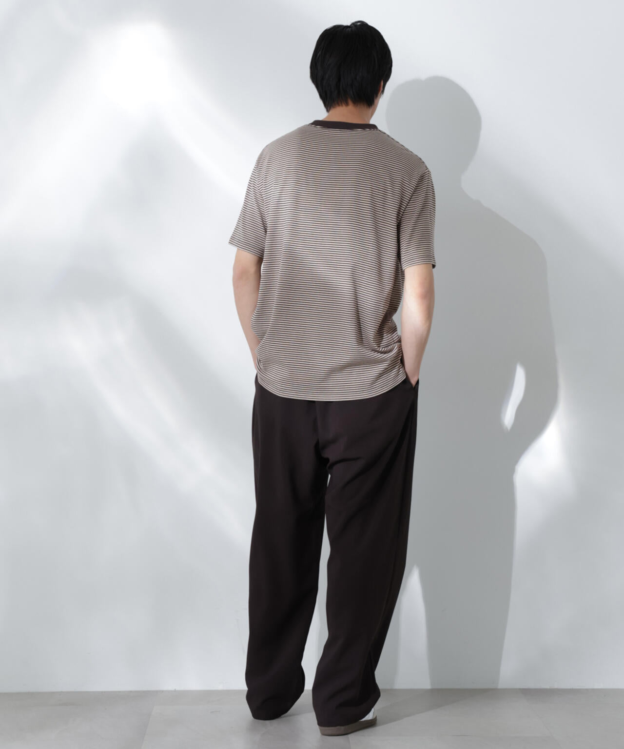 Anti Soaked(R) 汗染み防止 ボーダーミドルシルエットTシャツ