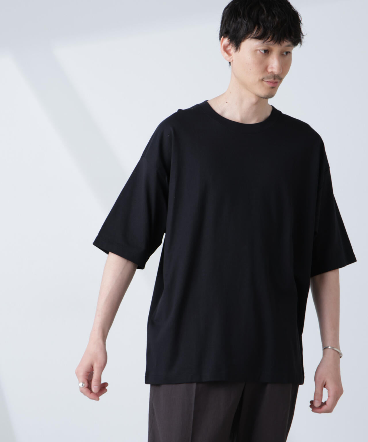 WEB限定/Anti Soaked(R) 汗染み防止 クルーネック ビッグシルエットTシャツ