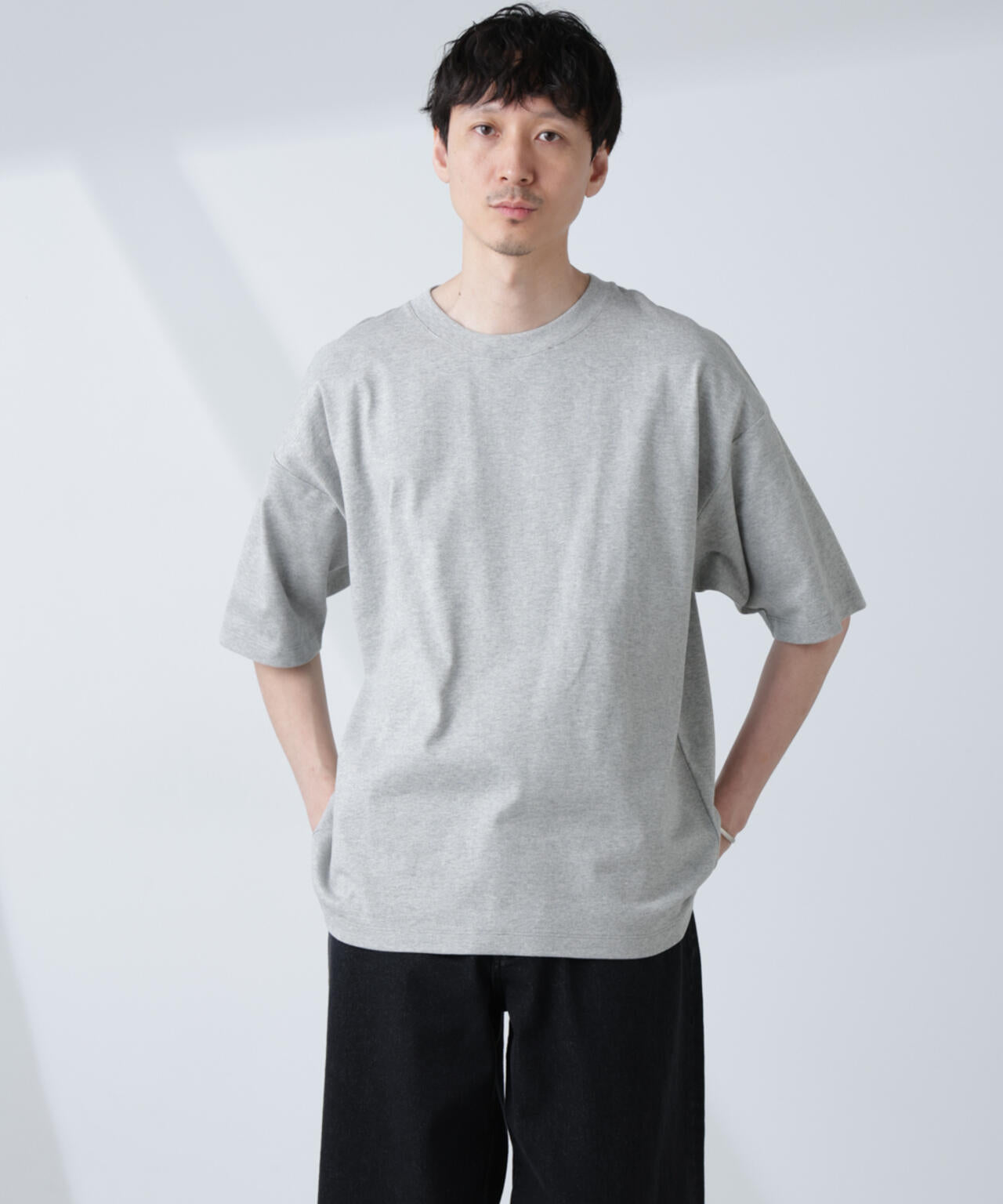 WEB限定/Anti Soaked(R) 汗染み防止 クルーネック ビッグシルエットTシャツ