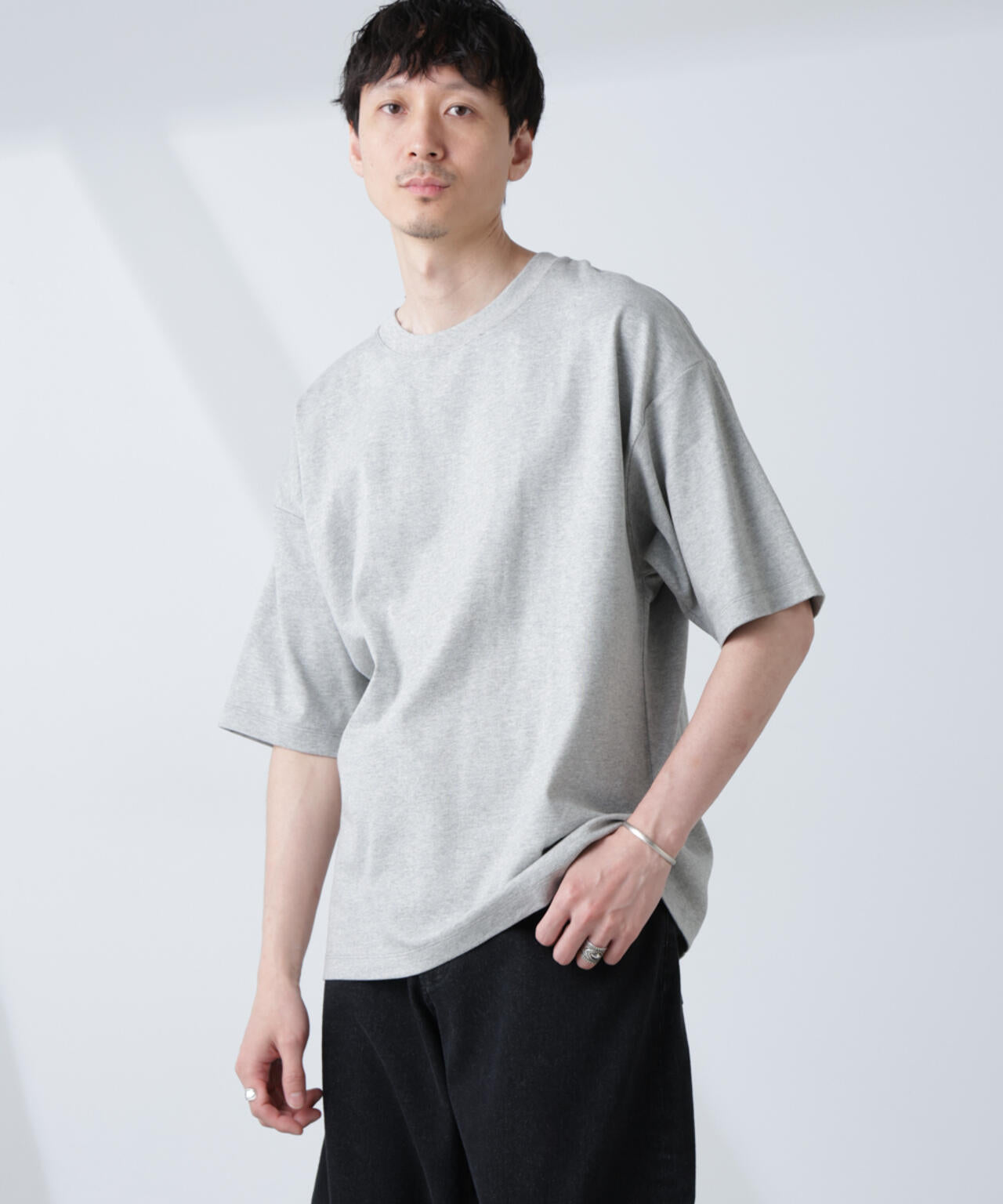WEB限定/Anti Soaked(R) 汗染み防止 クルーネック ビッグシルエットTシャツ