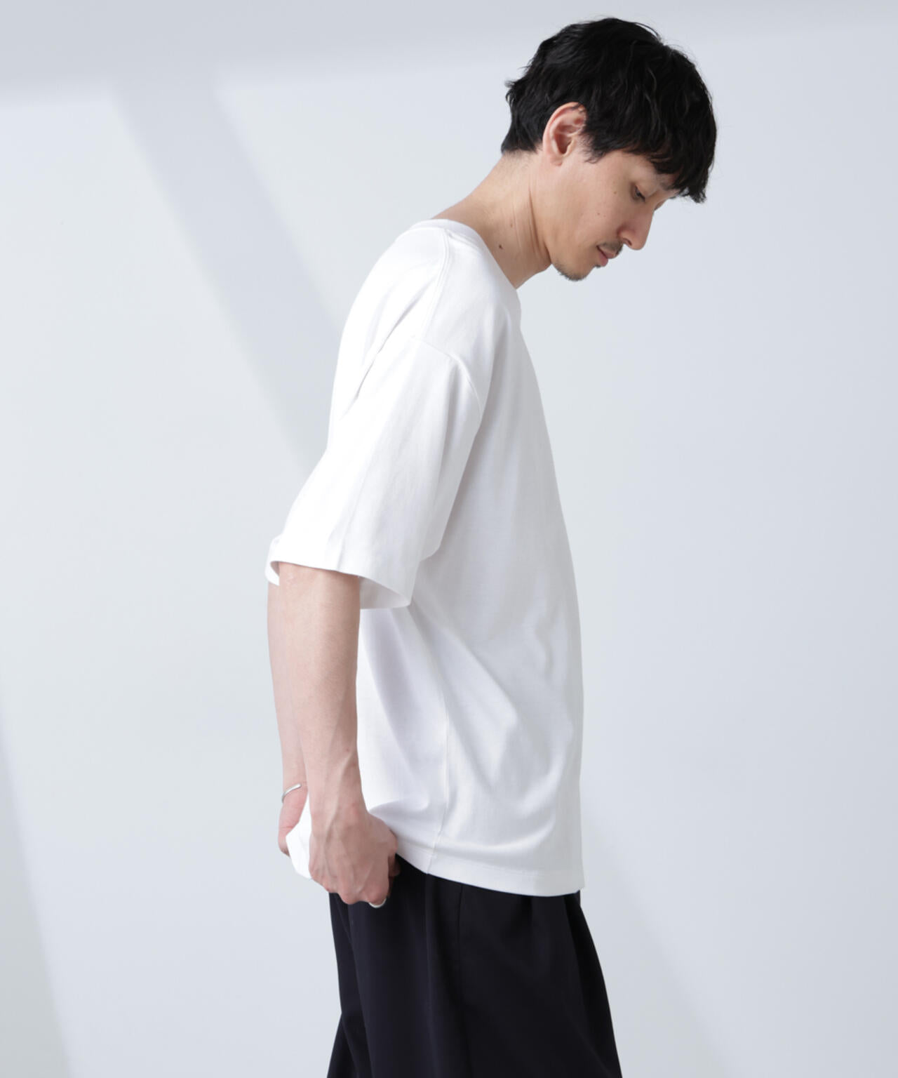 WEB限定/Anti Soaked(R) 汗染み防止 クルーネック ビッグシルエットTシャツ