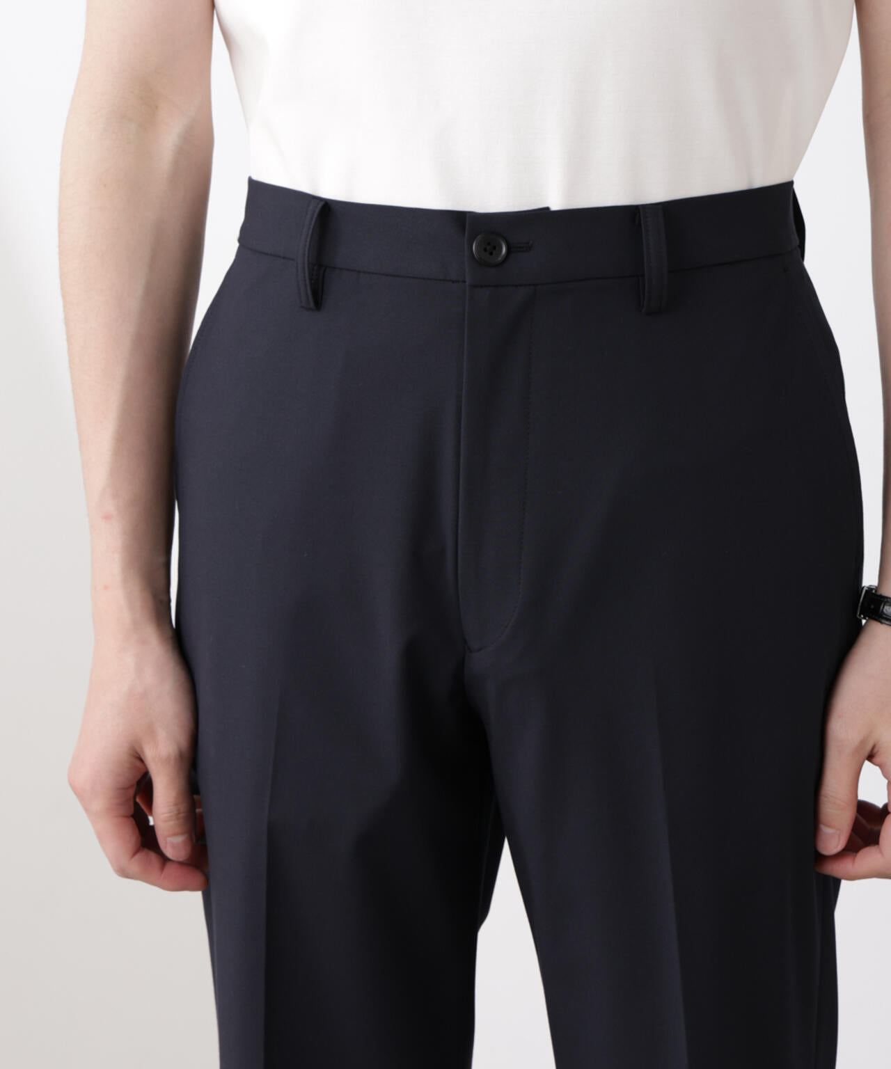 「N TROUSERS BASIC」トロピカルストレッチストレートパンツ(セットアップ可)