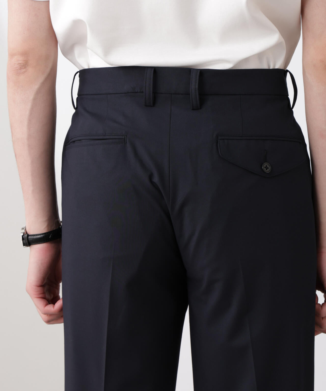 「N TROUSERS BASIC」トロピカルストレッチストレートパンツ(セットアップ可)