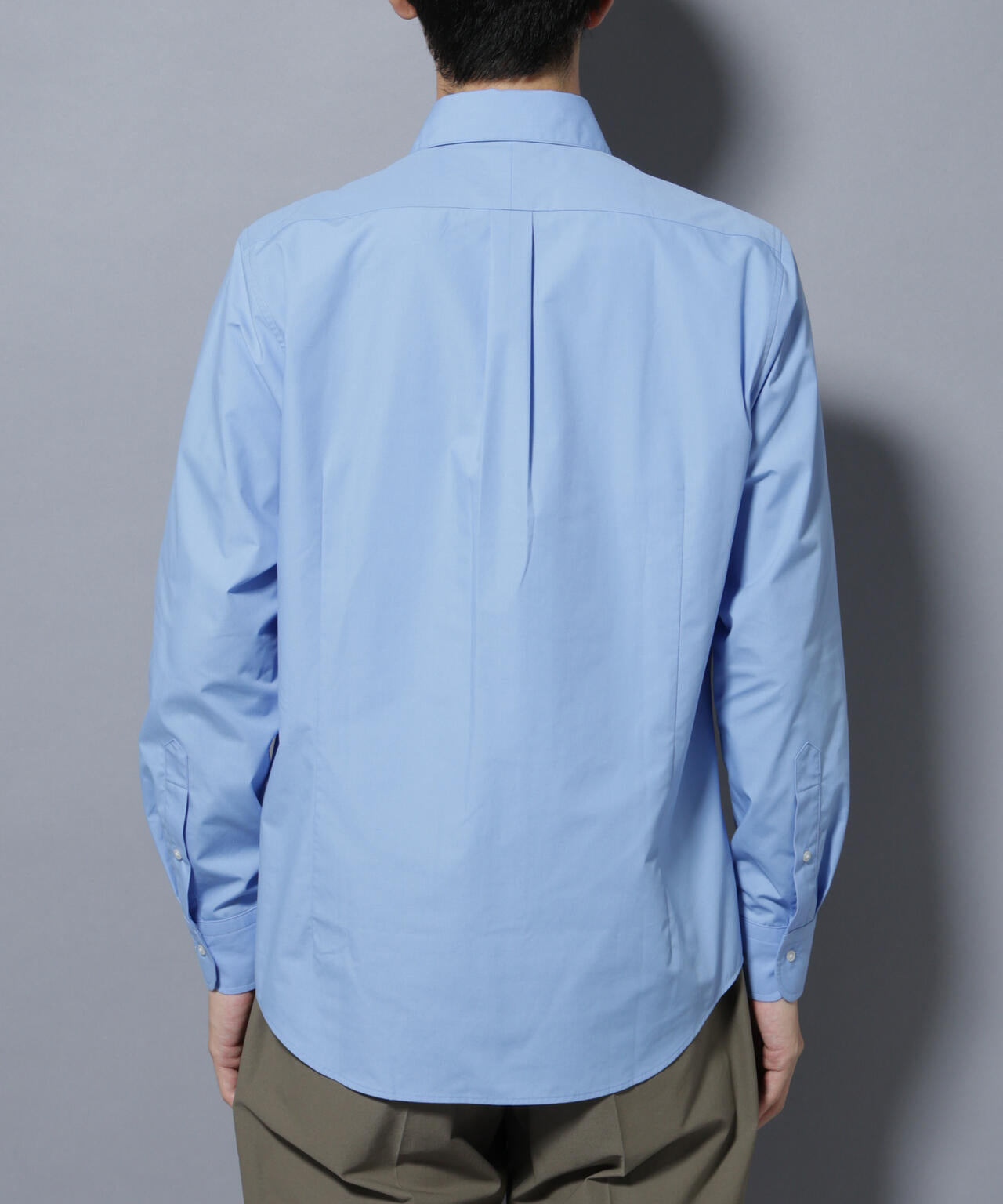 「N shirt」Anti Soaked(R)汗染み防止ホリゾンタルカラーシャツ長袖