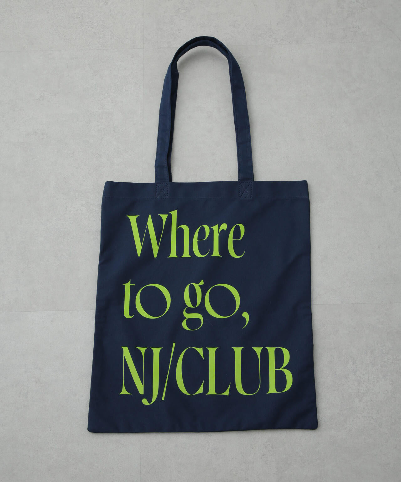 「NJ/CLUB」 グラフィックロゴトートバッグ