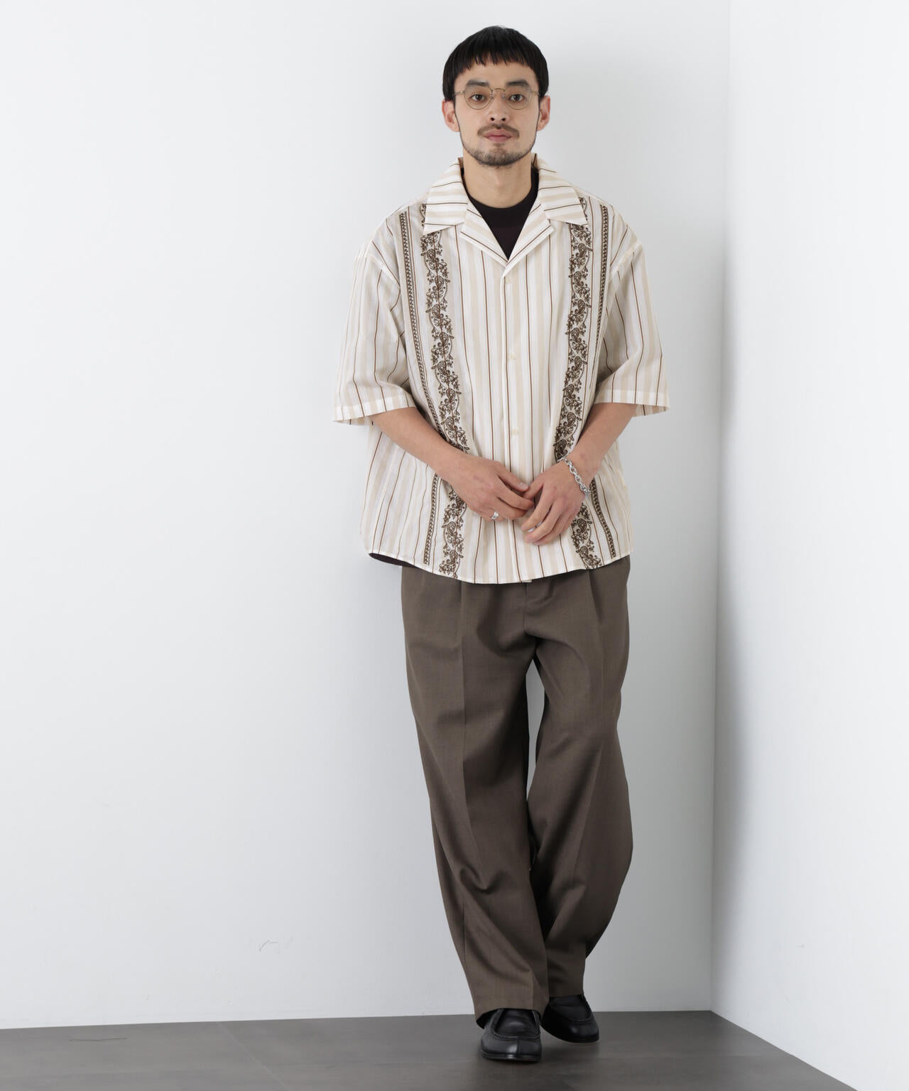 「OtoNANO」×masoret 刺繍シャツ