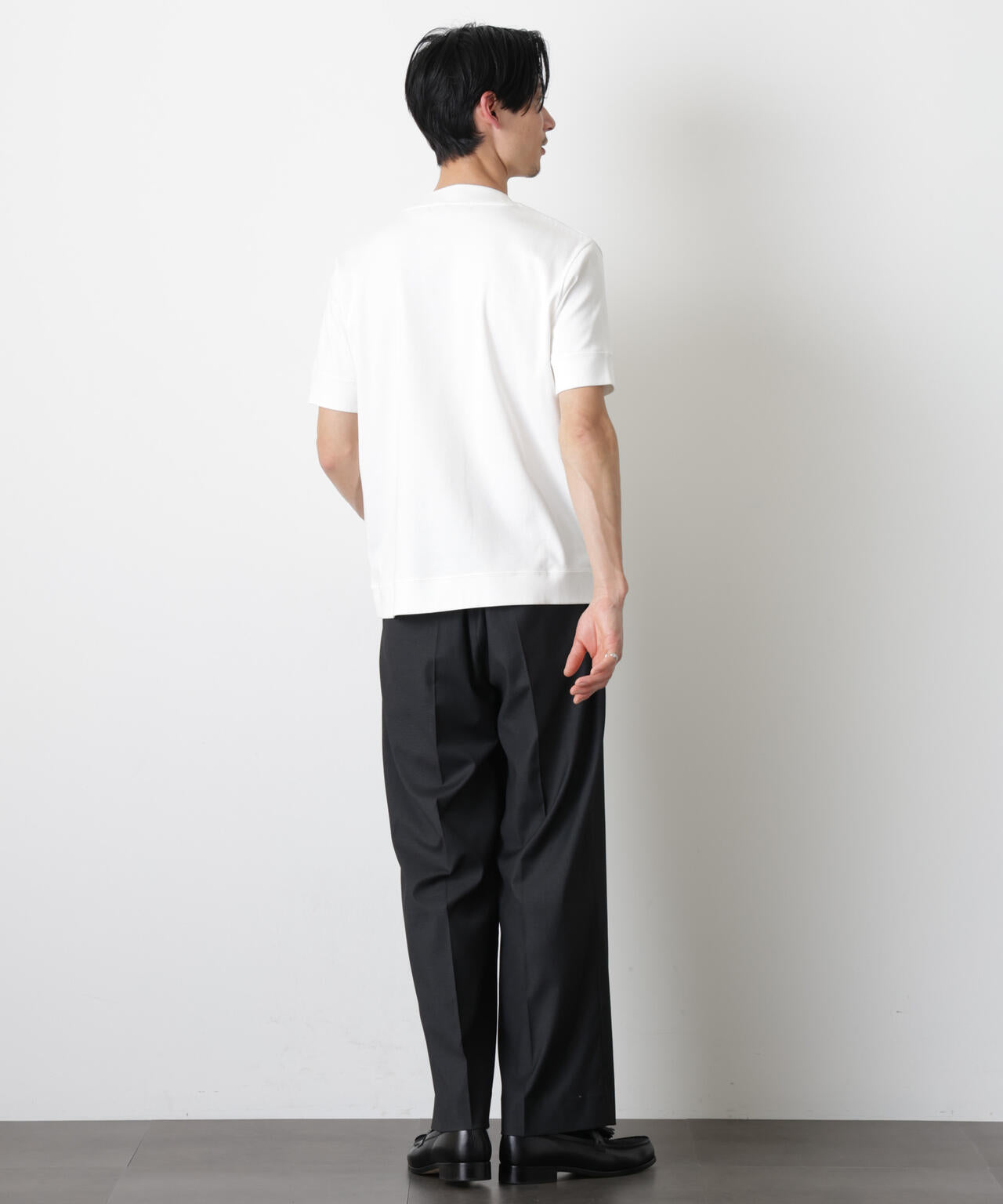 「FORMAL JERSEY」モックネックカットソー半袖