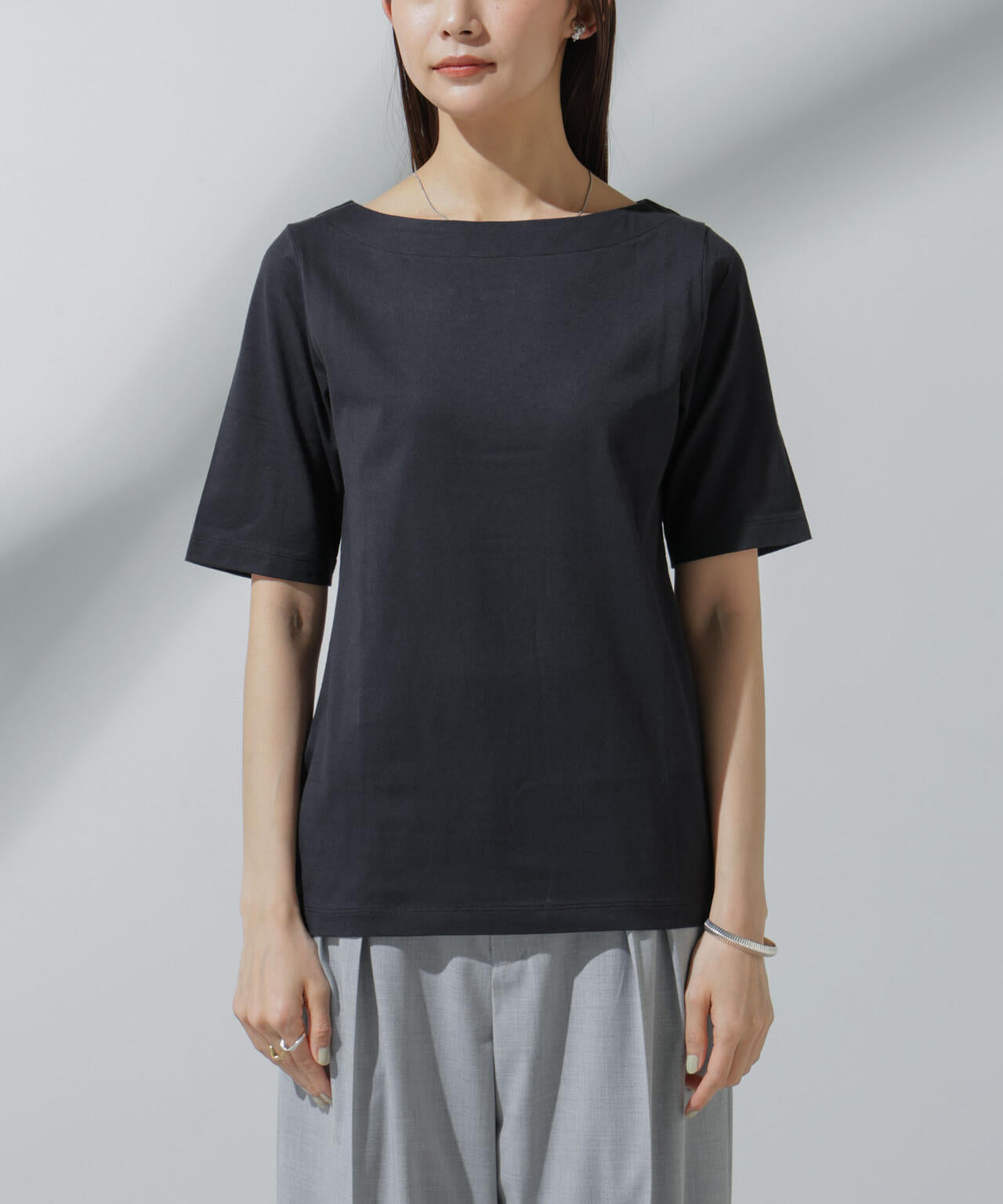 Anti Soaked(R) 汗染み防止 ボートネックTシャツ