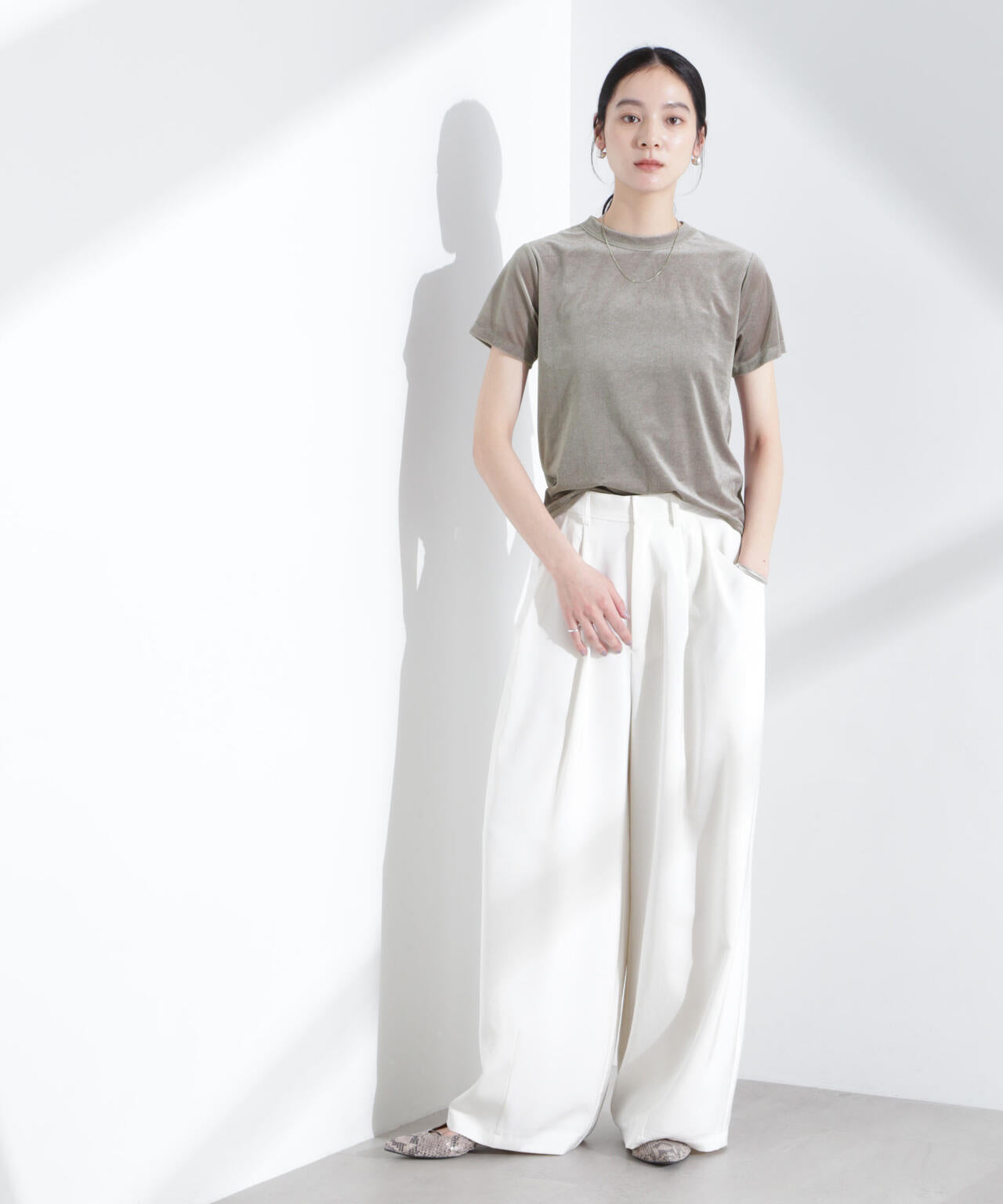 シアーベロアコンパクトTシャツ