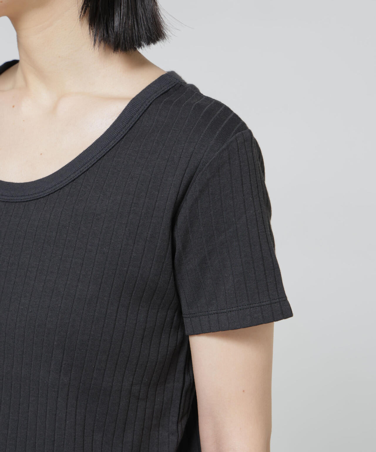 Anti Soaked(R) 汗染み防止コンパクトリブTシャツ