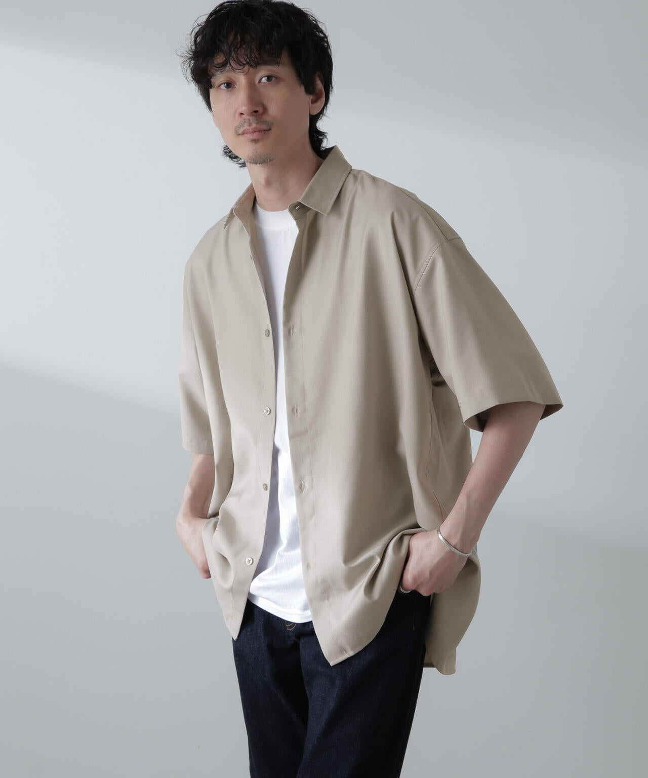 ビッグドレープシャツ 半袖