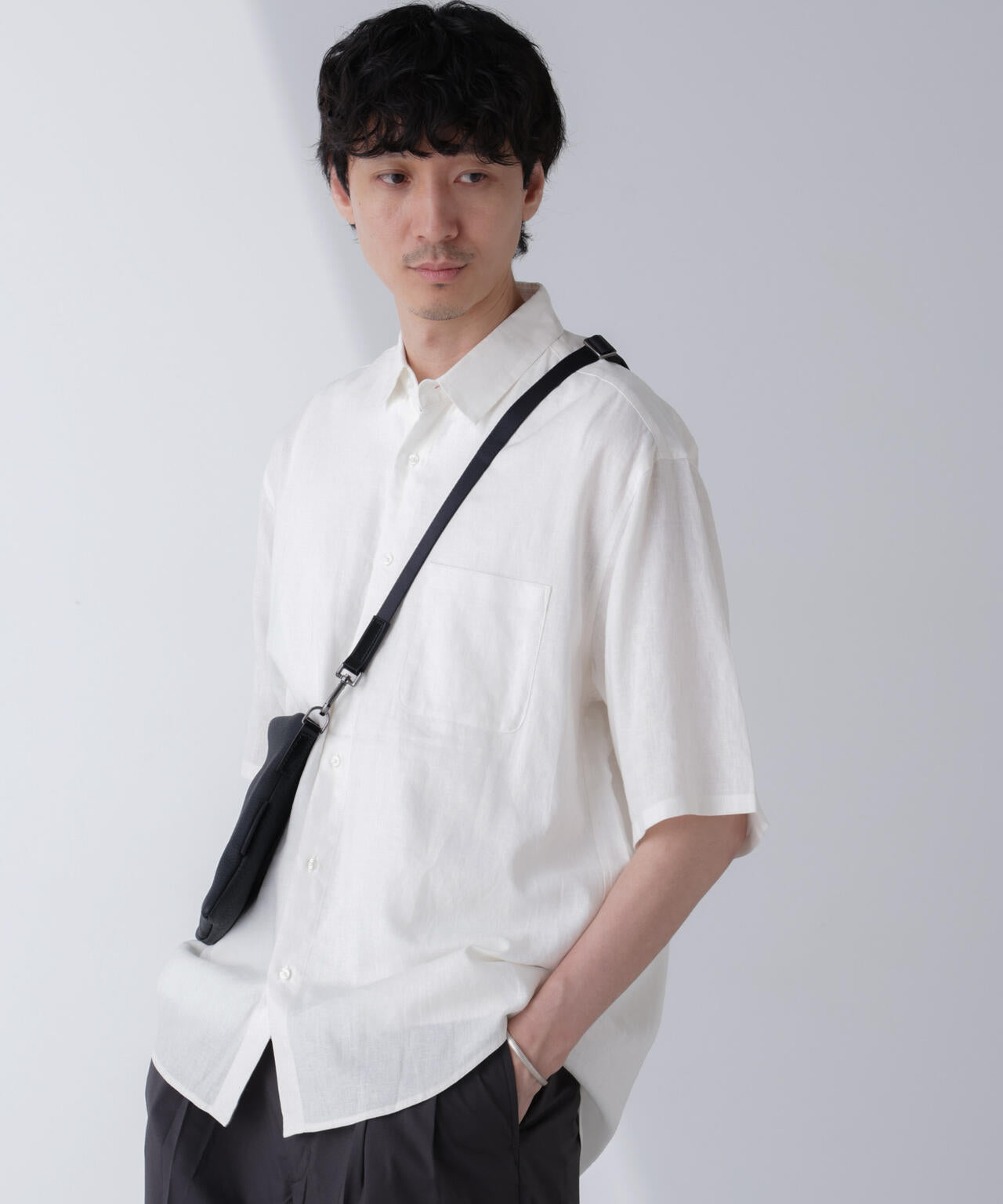 アンチスメルリネンシャツ 半袖