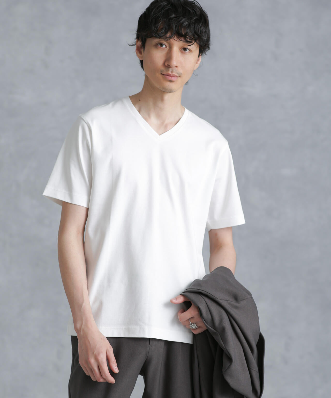 アンチスメル VネックTシャツ 半袖