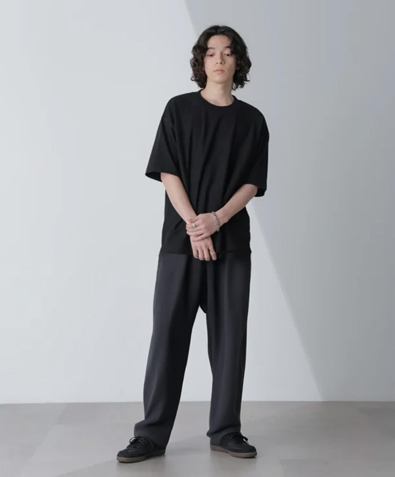 リンクスジャガードコンビTシャツ 半袖