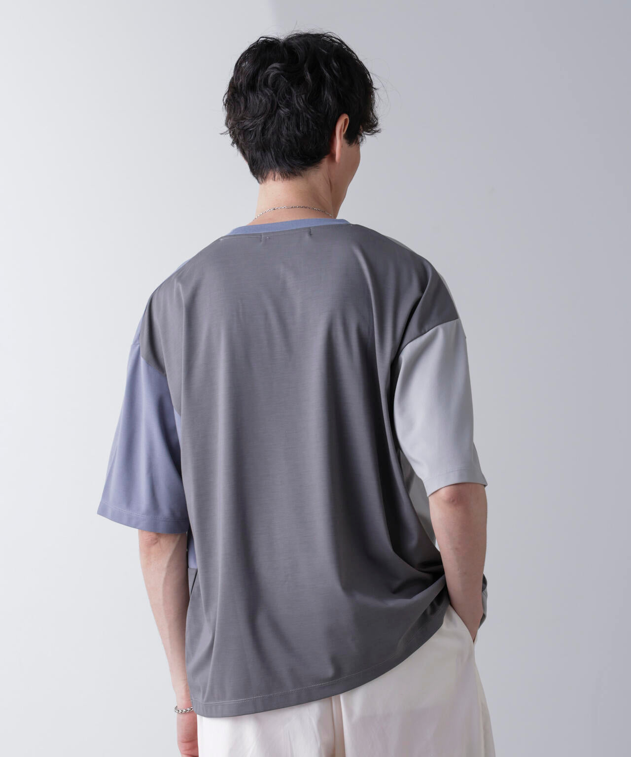 リラックス切り替えスムースTシャツ 半袖