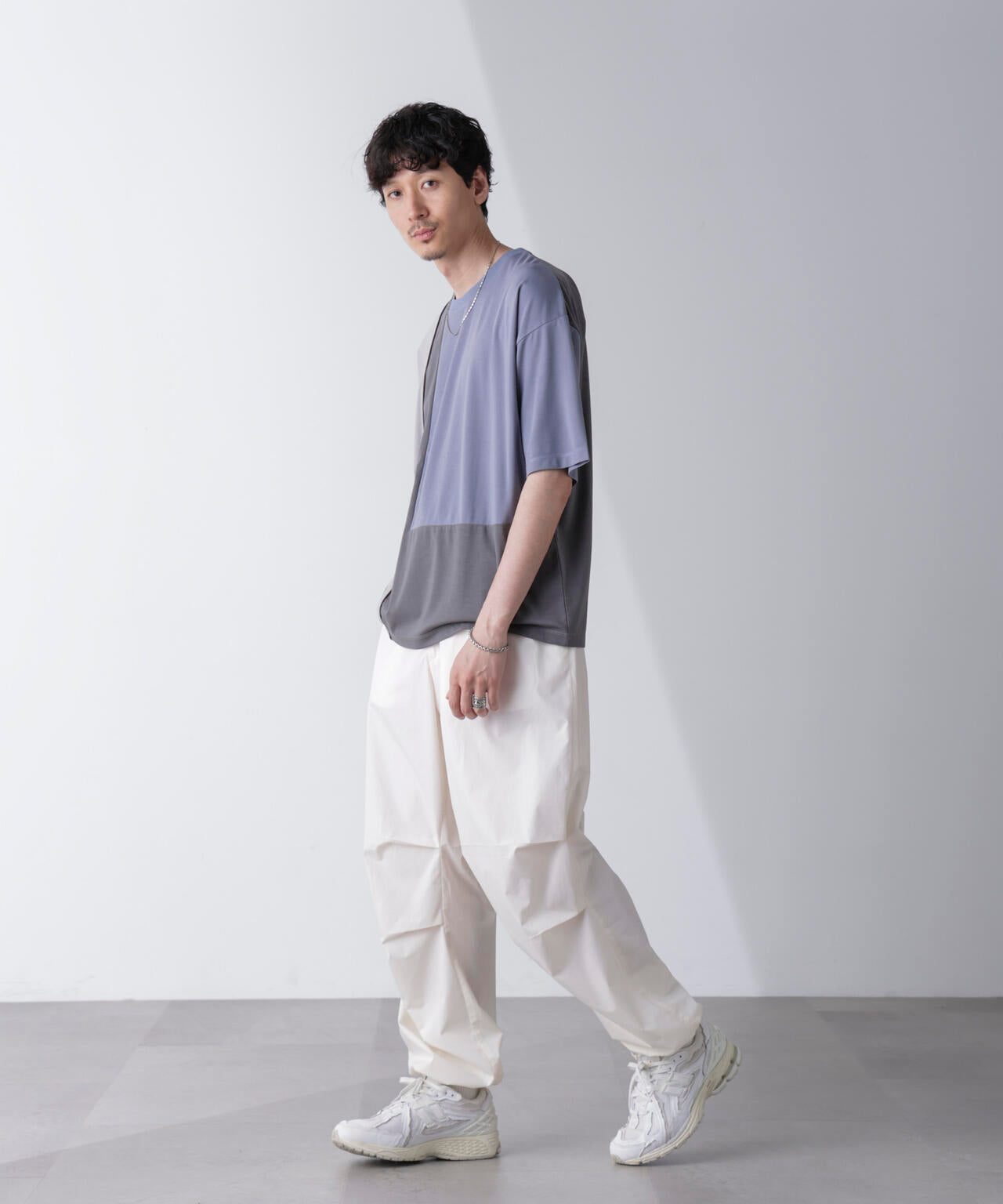 リラックス切り替えスムースTシャツ 半袖