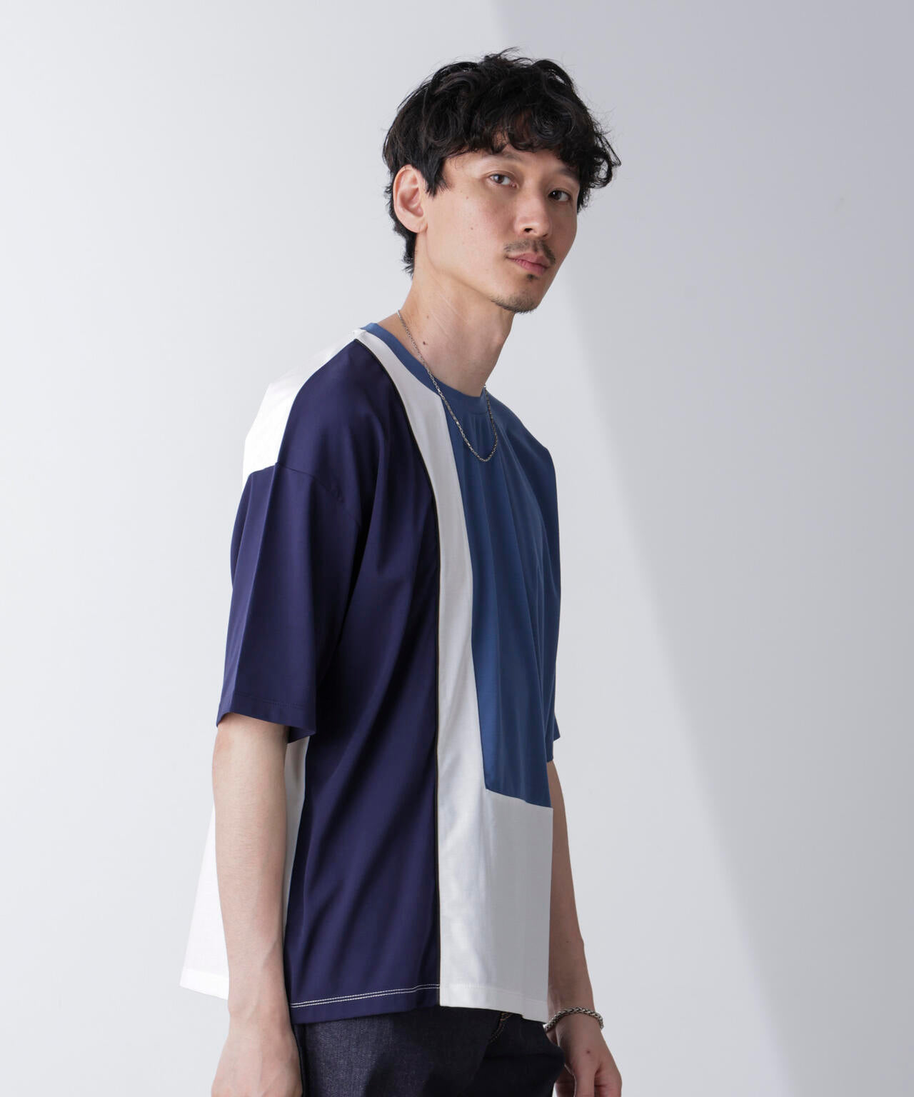 リラックス切り替えスムースTシャツ 半袖
