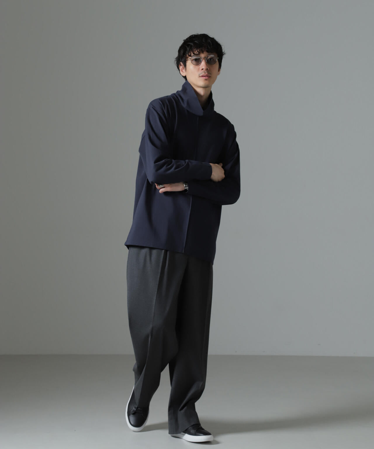 WEB限定/ボリュームハイネックプルオーバー 長袖