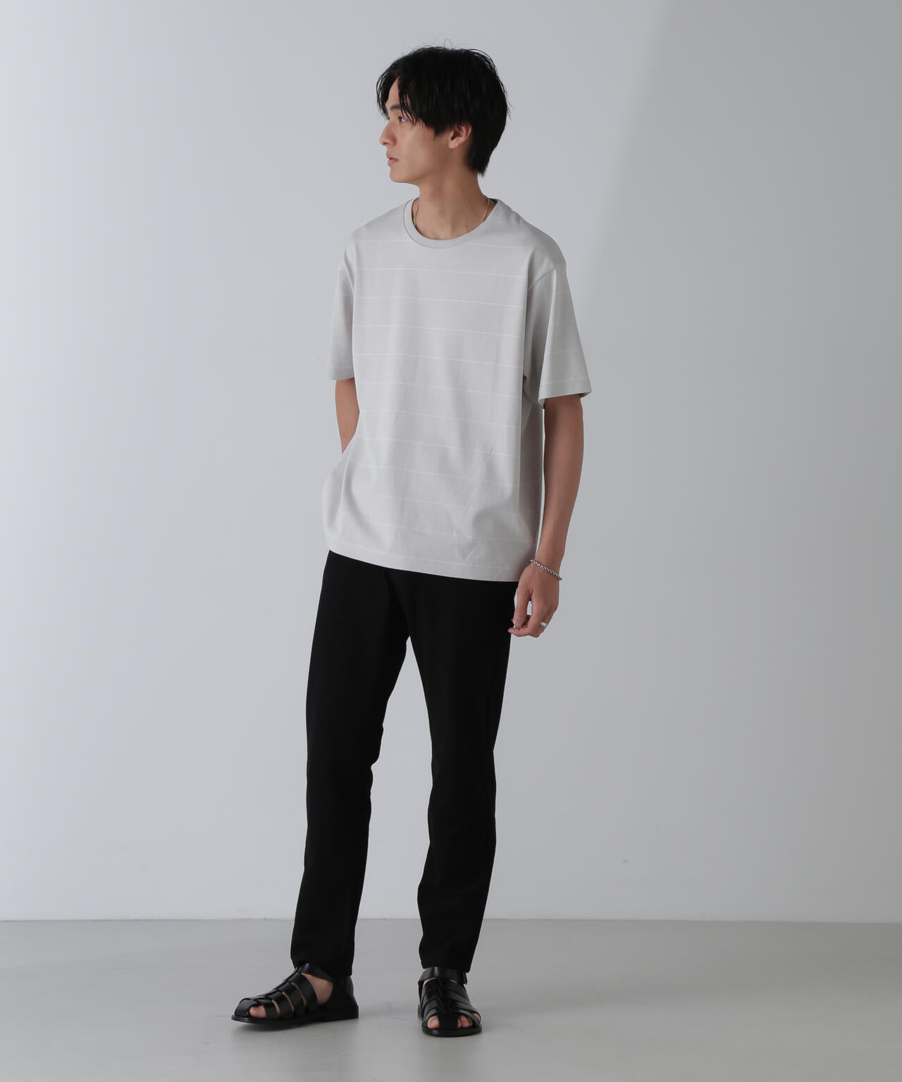 リラックスボーダーTシャツ 半袖