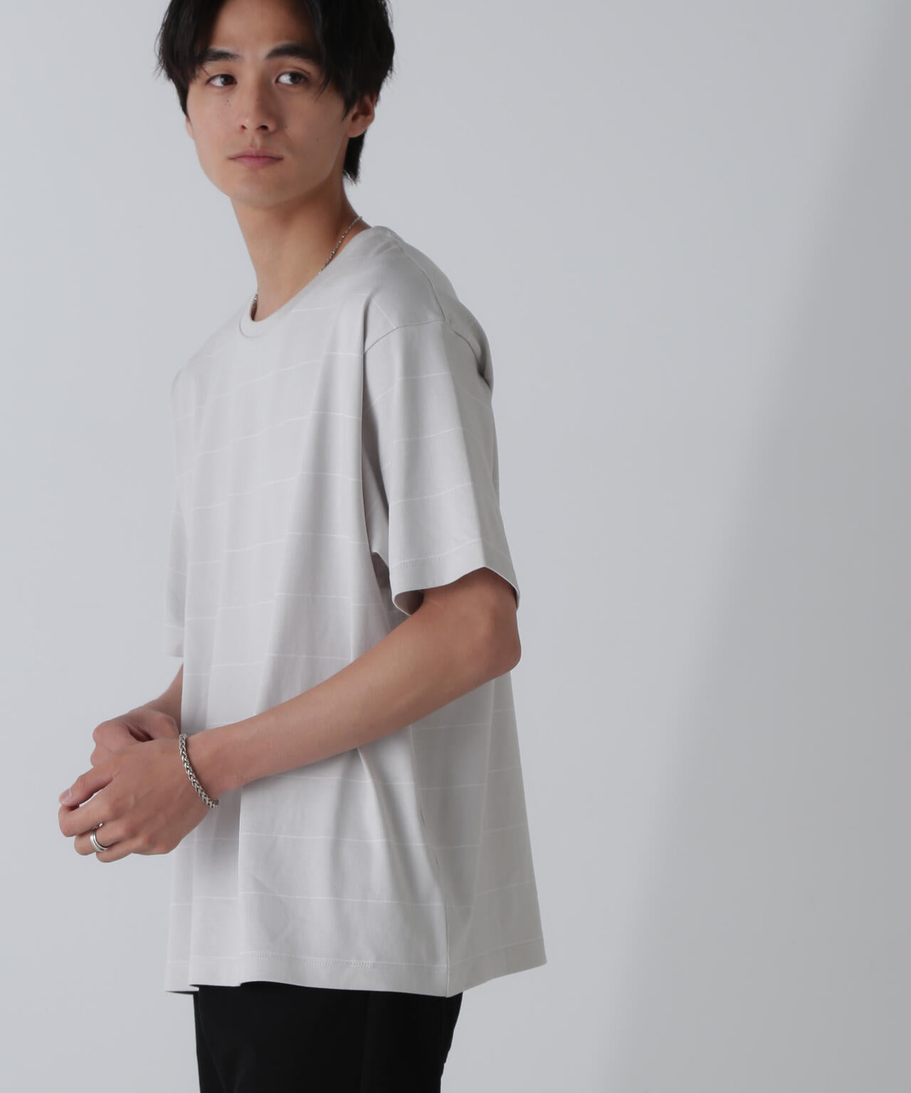 リラックスボーダーTシャツ 半袖