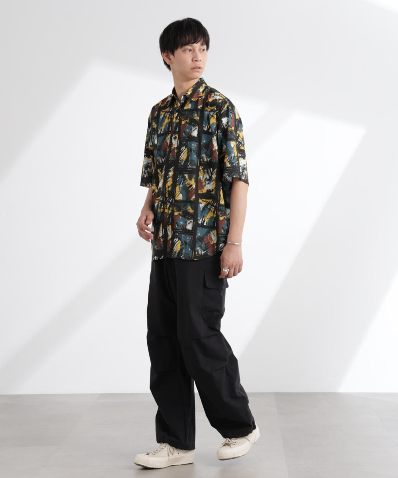 アート柄シャツ 半袖