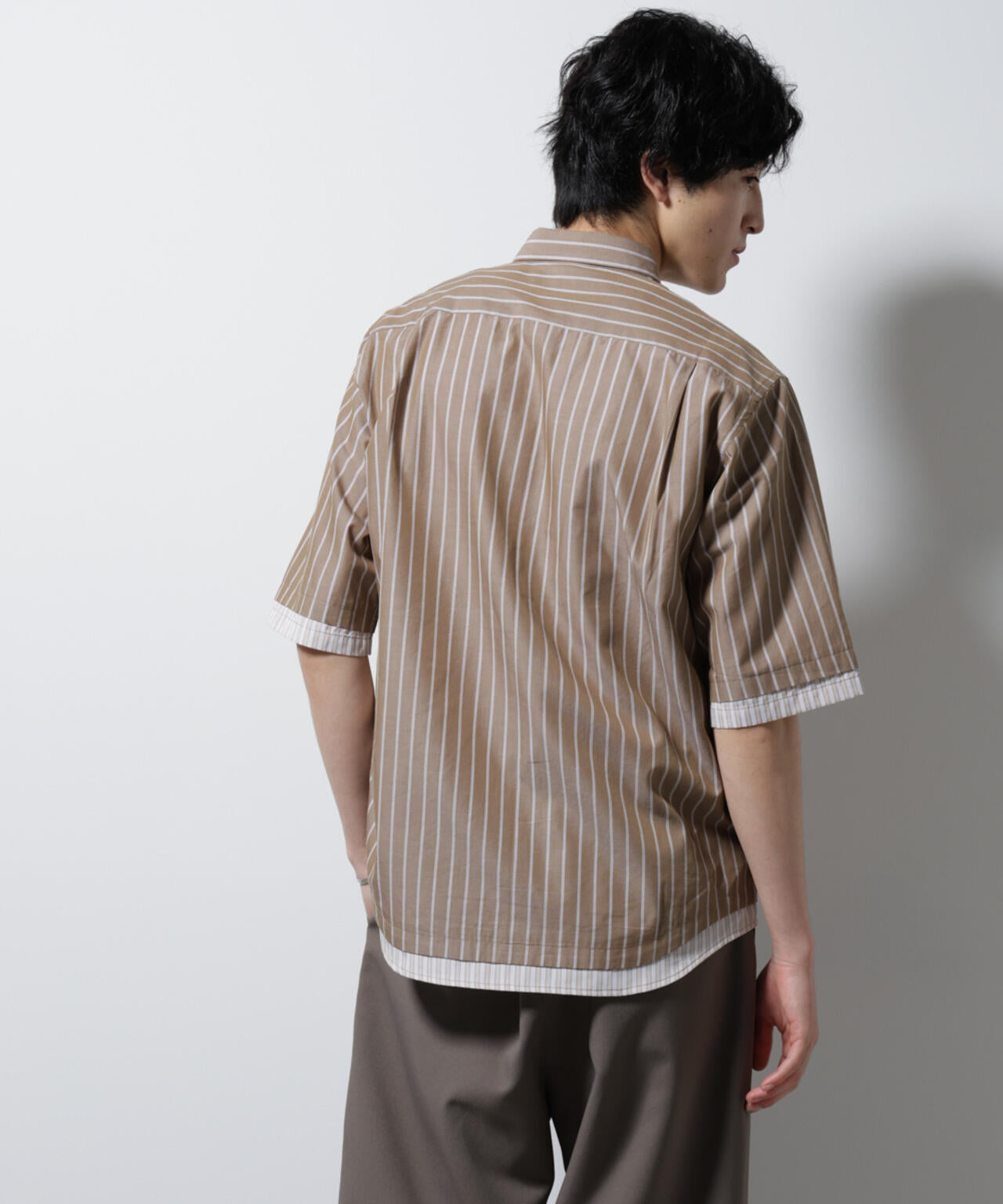 クレイジーストライプシャツ 半袖 1