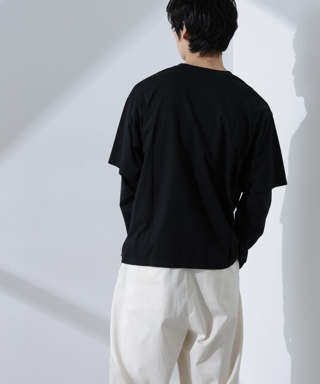 フェイクレイヤードTシャツ 長袖