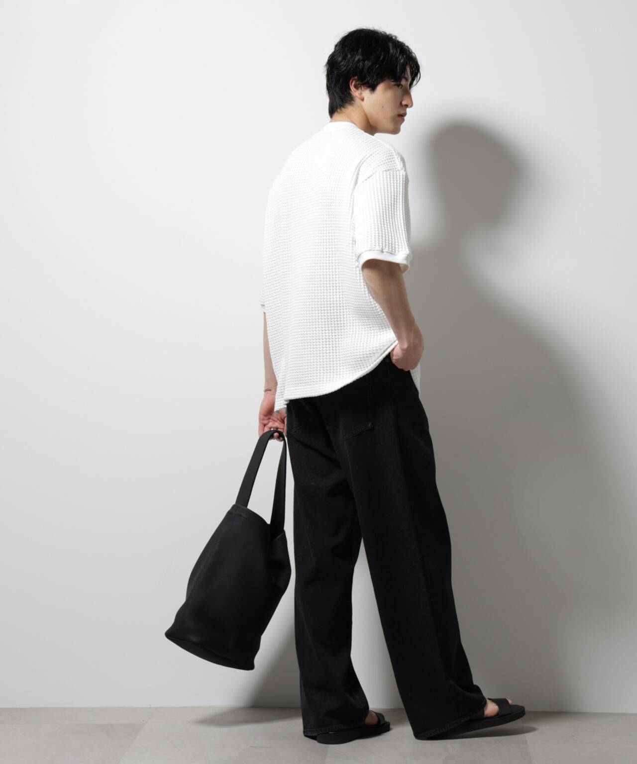 オニワッフルビッグTシャツ 五分袖