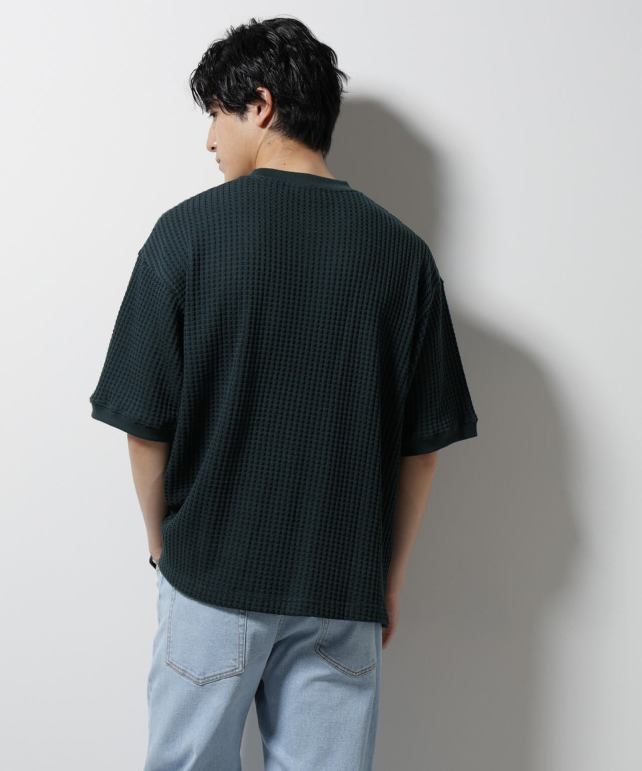 オニワッフルビッグTシャツ 五分袖