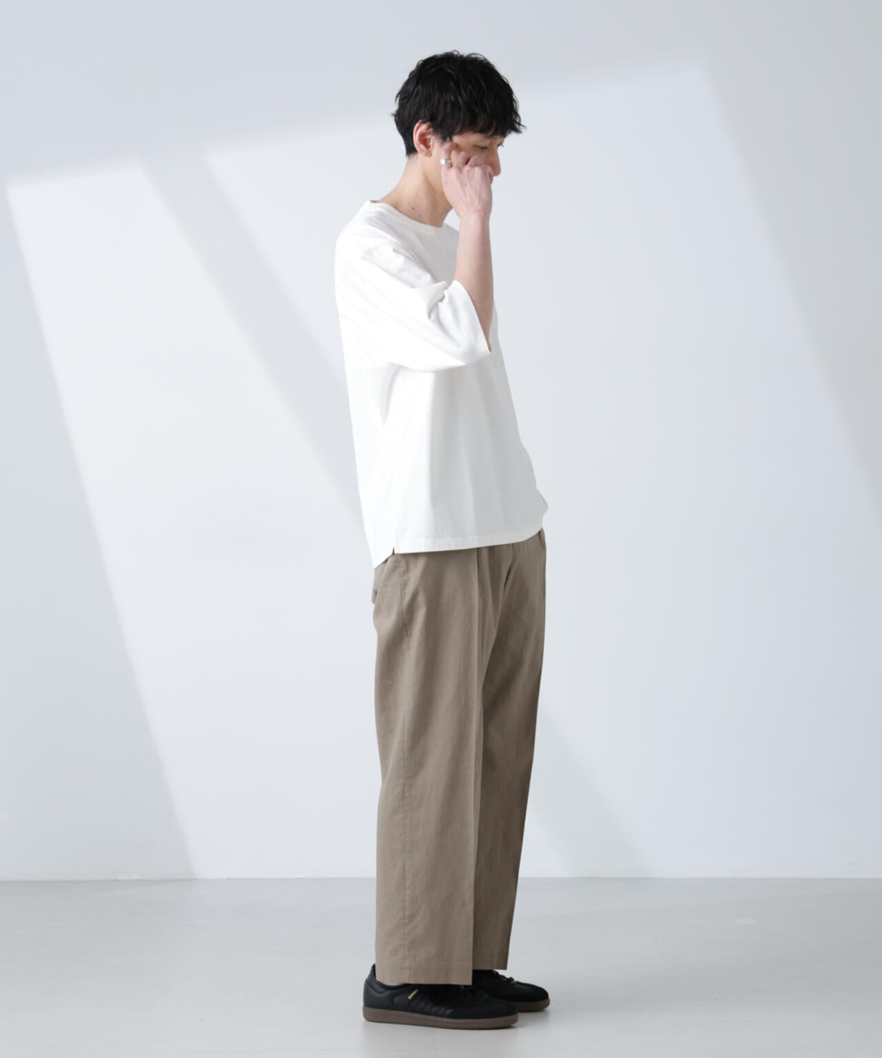 ルーズフィットワイドスリーブTシャツ 7分袖
