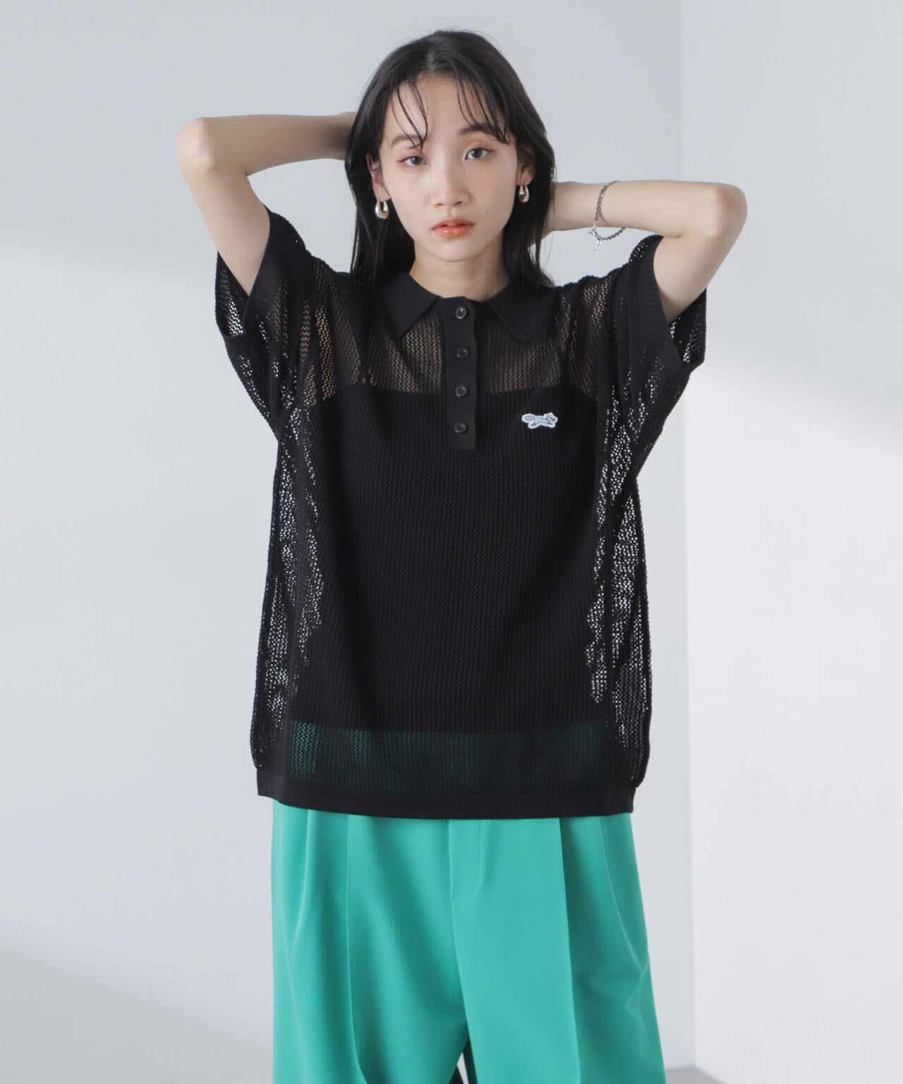 PENNEYS/PENNEYS別注TheFOXメッシュポロニット