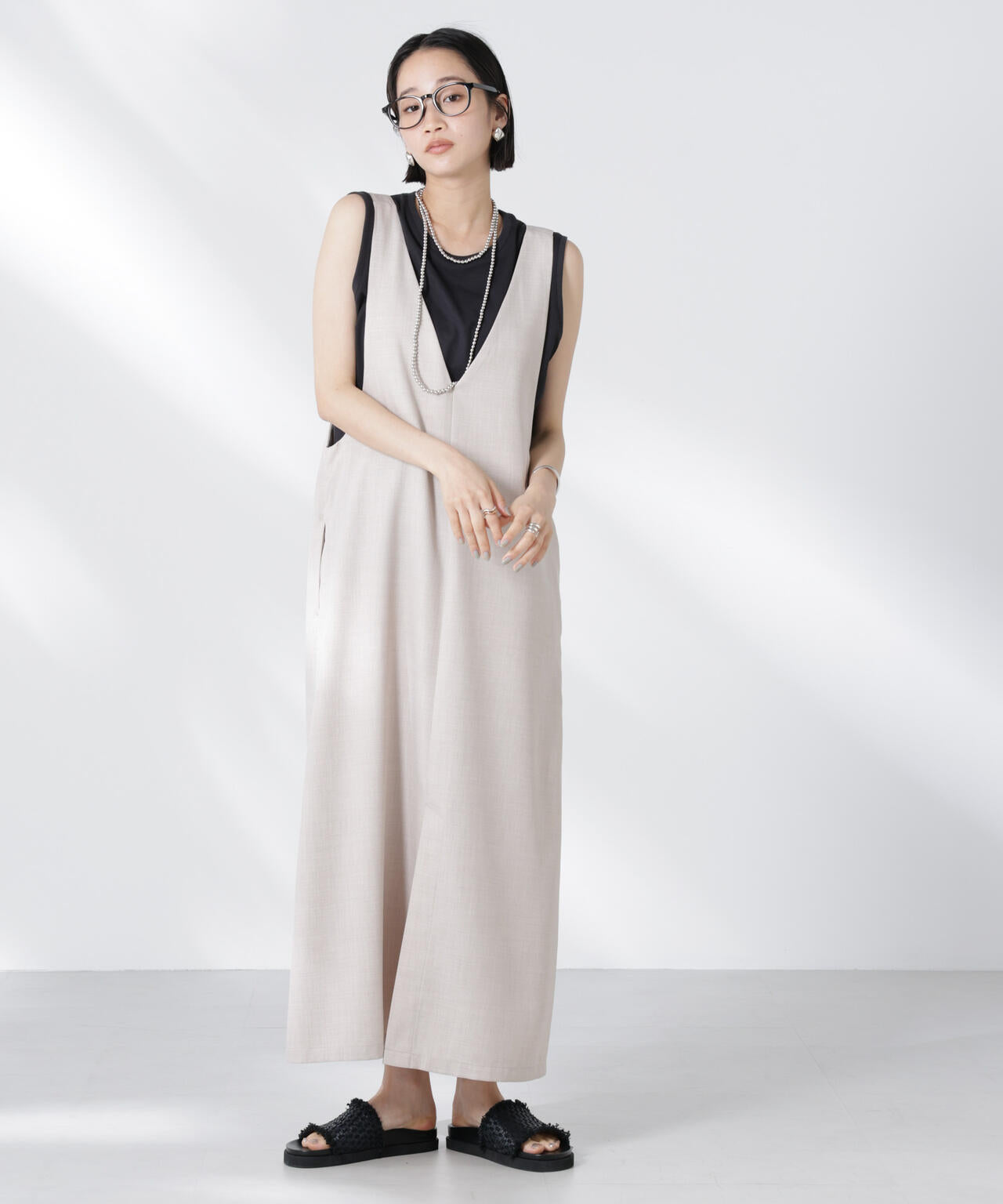 前後2wayサロペットワンピース