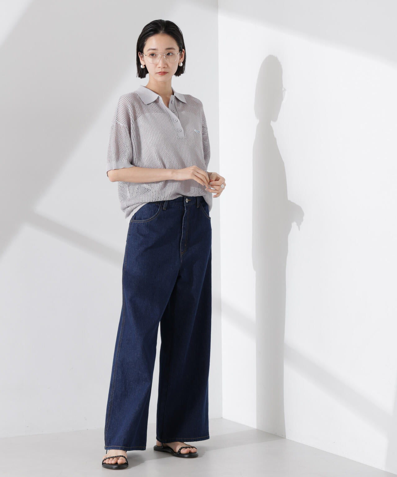 PENNEYS別注TheFOXメッシュポロニット