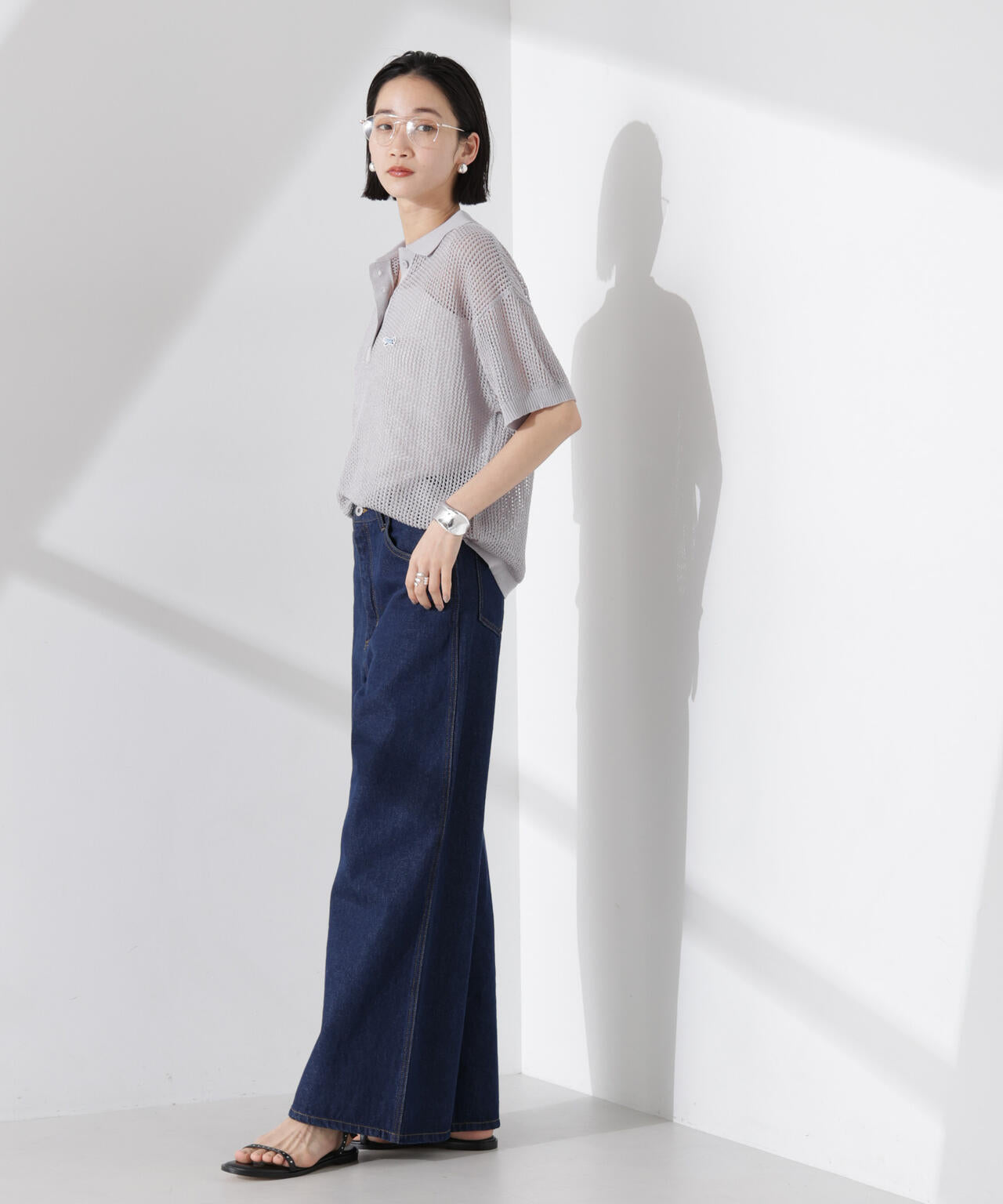 PENNEYS別注TheFOXメッシュポロニット
