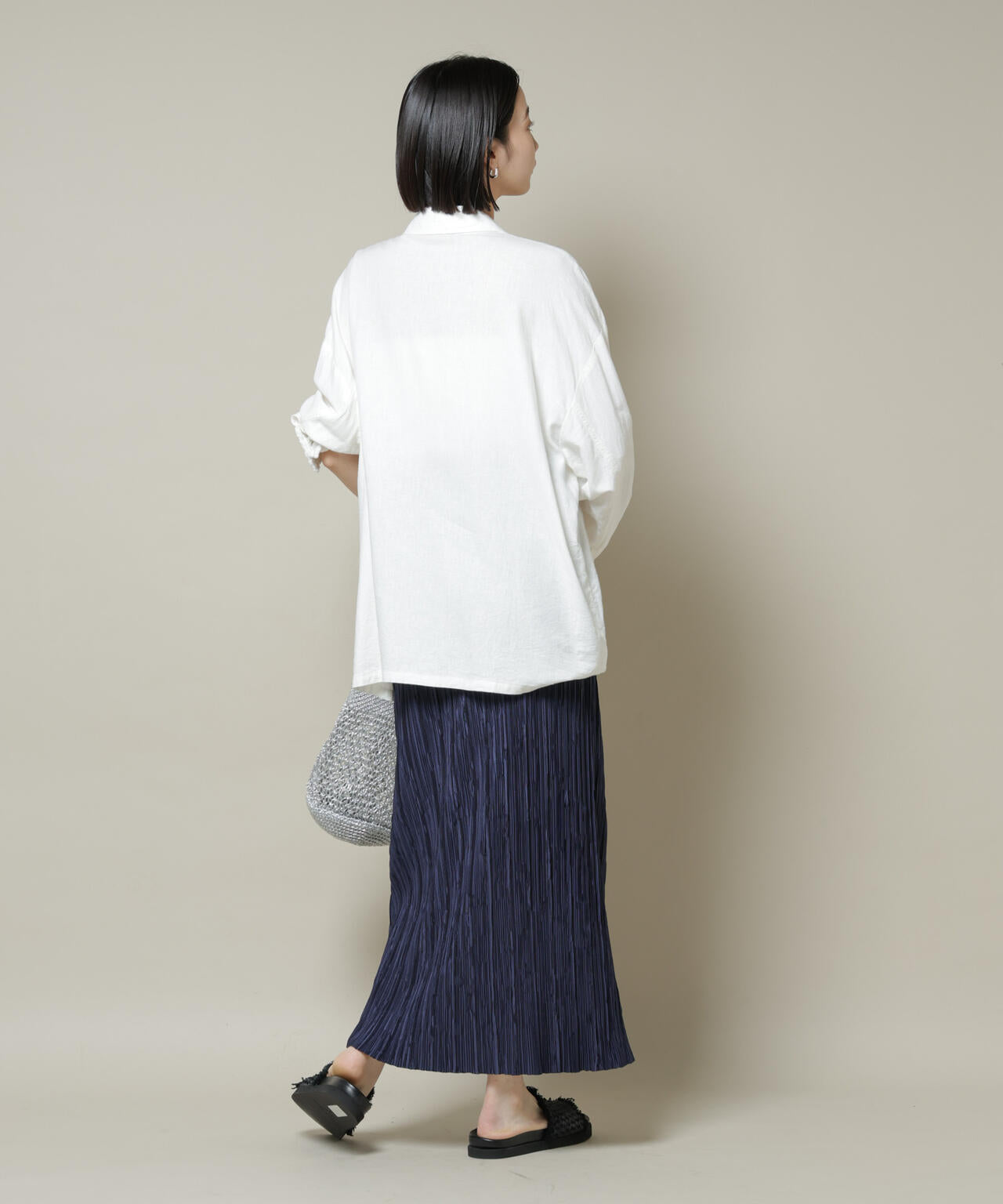 ランダムプリーツカットナロースカート(セットアップ可)