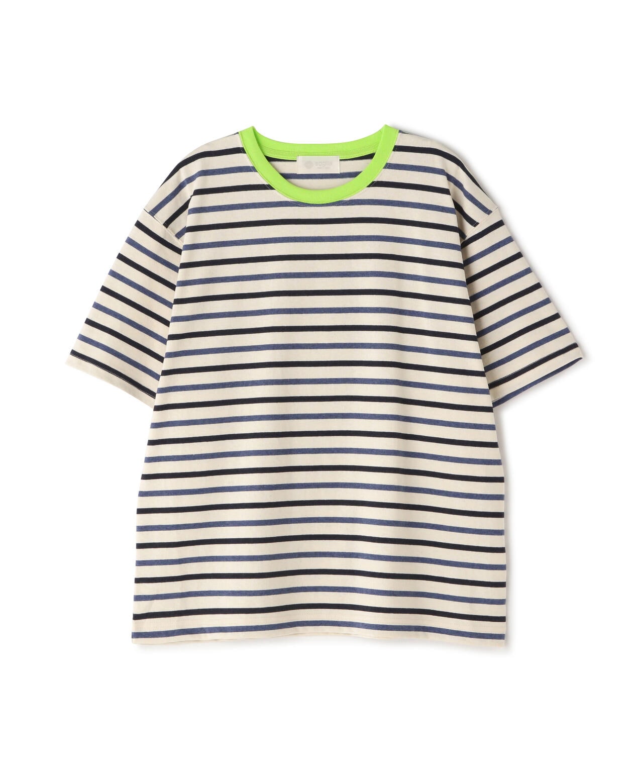 SOGLIA/ソリア OPEN END BORDER TEE リンガーボーダーT
