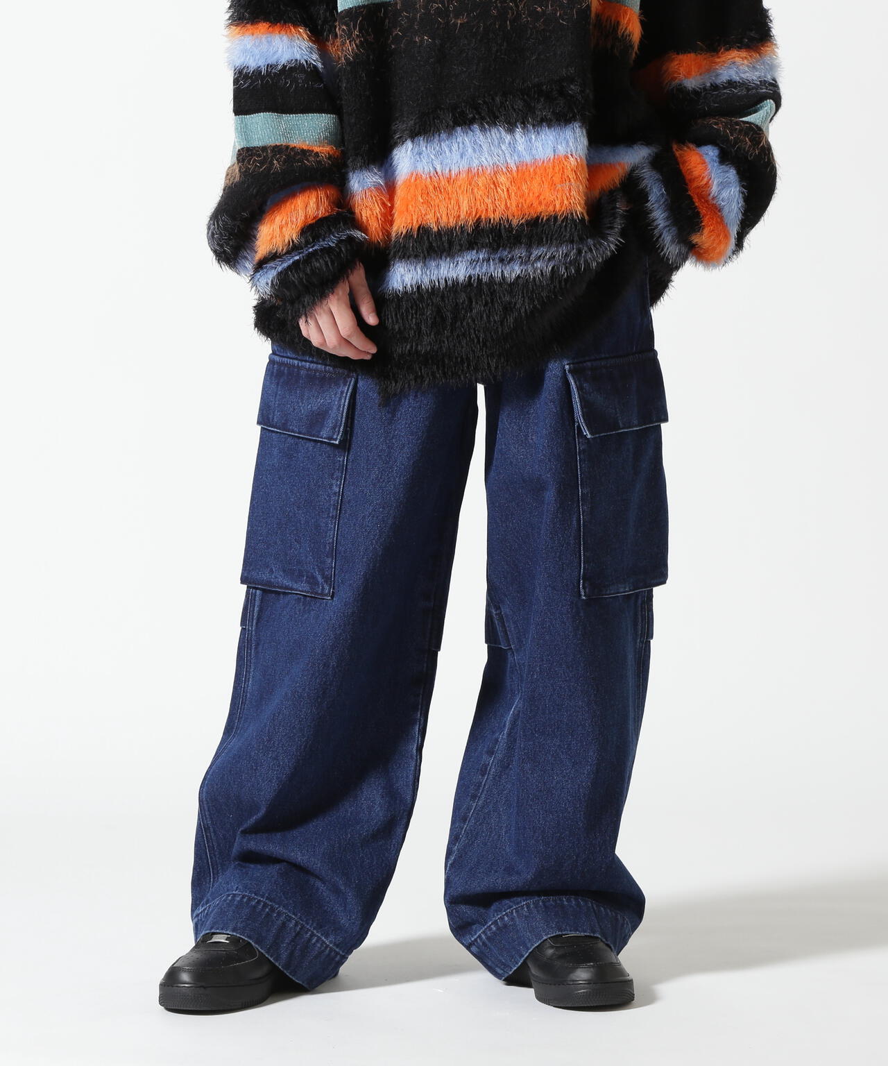 B omnivore/ビーオムニボー DENIM CARGO PANTS
