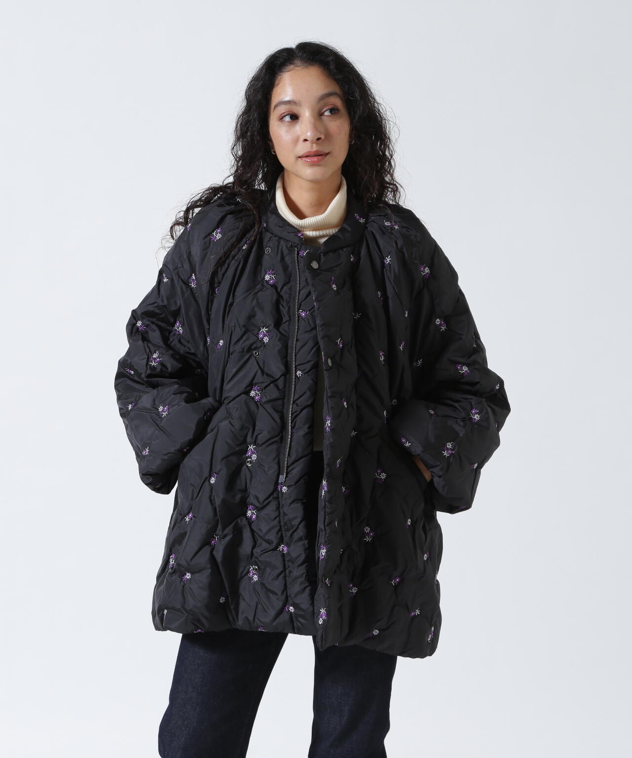 RHODOLIRION/ロドリリオン Padded Coat - Original Floral Emb. RV1025B